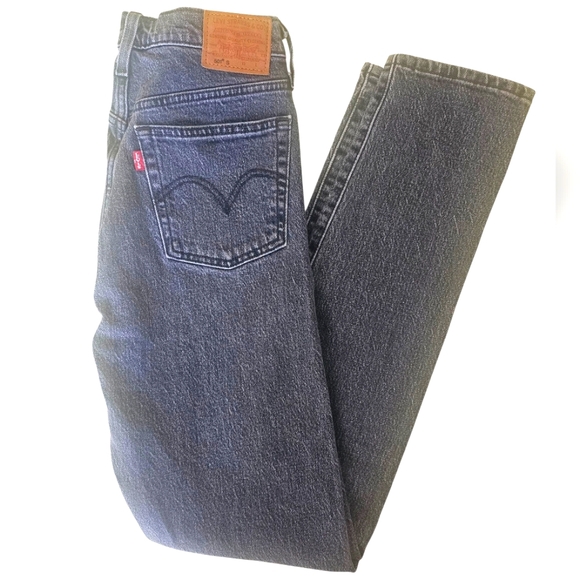 Levi's Denim - Levis Womens 501® Skinny Black Wash High Rise Classic Denim Jeans, Size 26, NWOT